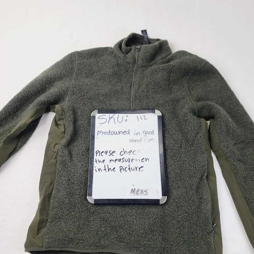 Lululemon Men's Green Tundra Trek 1/4‎ Zip Long Sleeve Fleece Sweater Size M